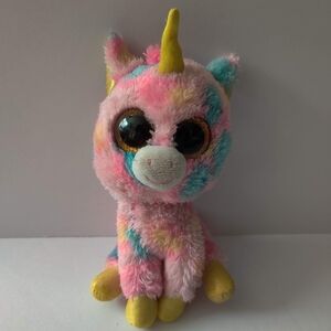 Ty Beanie Boos Pink Multicolor Unicorn Plush